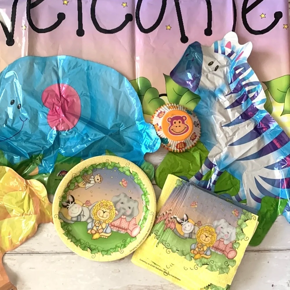 Baby Shower Welcome Baby Banner Party Supplies Decorations Mylar Balloons Set